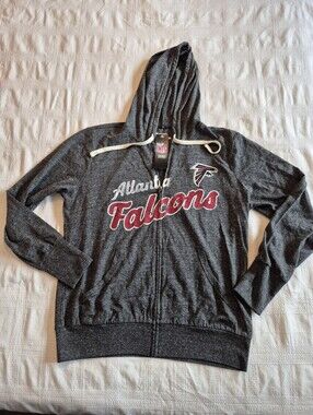 Team Apparel Atlanta Falcons women's 2XL full zip light weight hoodie NEW